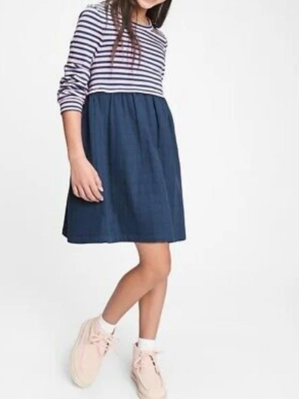 Crewcuts Girls Navy Blue Cotton A-Line Skirt sz 12